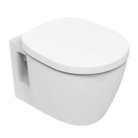 Pack WC suspendu Urmia en porcelaine vitrifiée avec abattant + bâti-support  universel