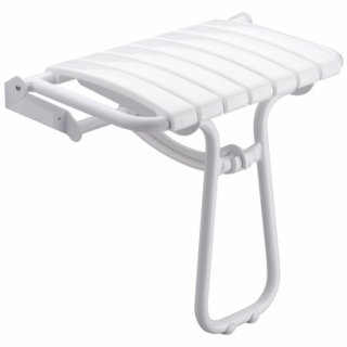 Siège de douche escamotable Assise grande taille - Blanc