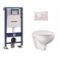 Pack WC Geberit UP320 + Cuvette GROHE sans bride Bau Ceramic + plaque sigma blanche Pack wc geberit+bau ceramic+blc